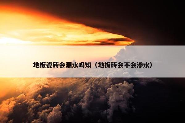 地板瓷砖会漏水吗知（地板砖会不会渗水）