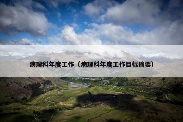 病理科年度工作（病理科年度工作目标摘要）