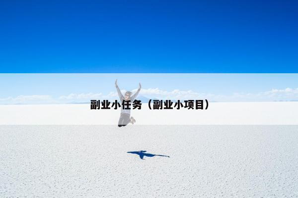 副业小任务（副业小项目）