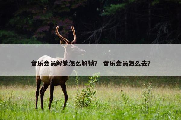 音乐会员解锁怎么解锁？ 音乐会员怎么去？