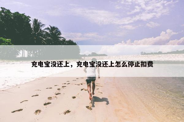 充电宝没还上，充电宝没还上怎么停止扣费