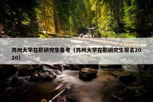 苏州大学在职研究生备考（苏州大学在职研究生报名2020）