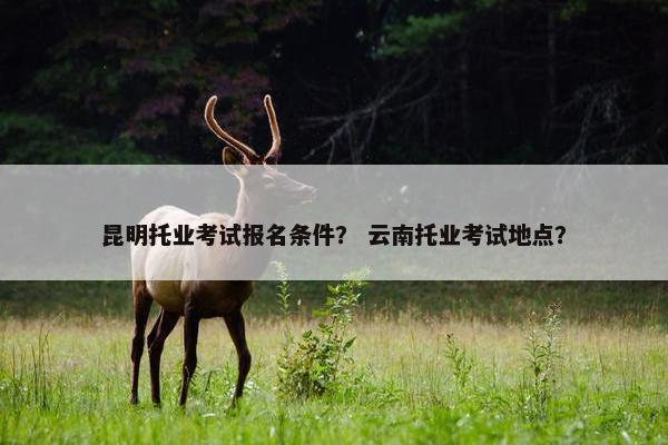 昆明托业考试报名条件？ 云南托业考试地点？