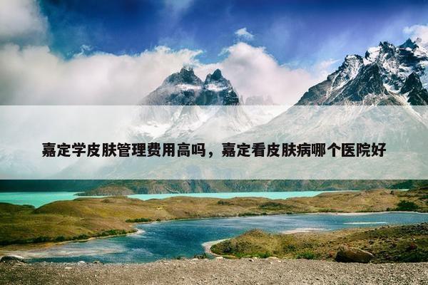 嘉定学皮肤管理费用高吗，嘉定看皮肤病哪个医院好