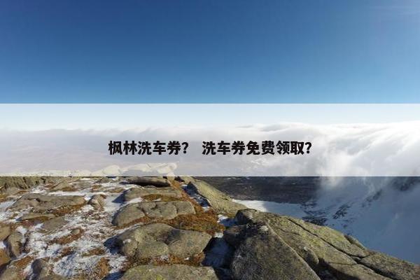 枫林洗车券？ 洗车券免费领取？