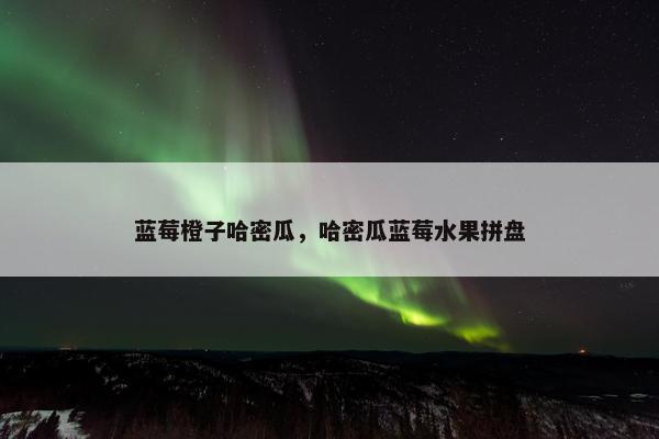 蓝莓橙子哈密瓜，哈密瓜蓝莓水果拼盘