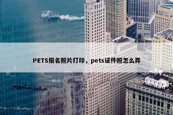 PETS报名照片打印，pets证件照怎么弄