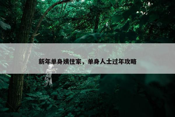 新年单身姨住家，单身人士过年攻略