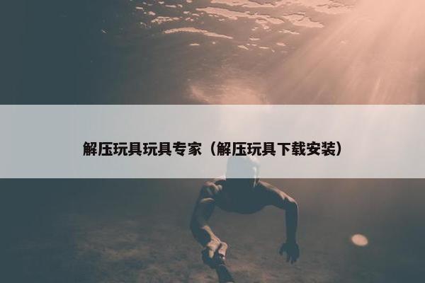 解压玩具玩具专家（解压玩具下载安装）