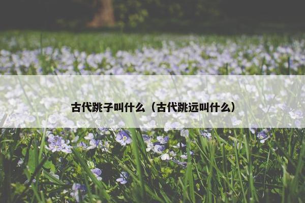 古代跳子叫什么（古代跳远叫什么）