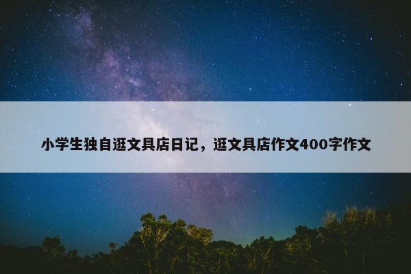 小学生独自逛文具店日记，逛文具店作文400字作文