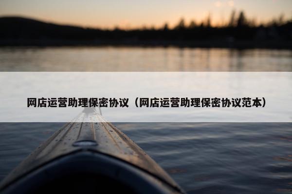 网店运营助理保密协议（网店运营助理保密协议范本）