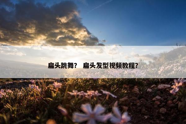 扁头跳舞？ 扁头发型视频教程？