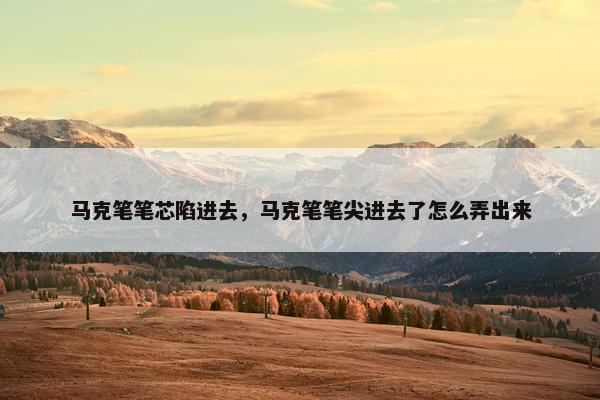 马克笔笔芯陷进去，马克笔笔尖进去了怎么弄出来