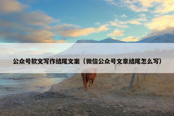 公众号软文写作结尾文案（微信公众号文章结尾怎么写）