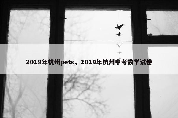 2019年杭州pets，2019年杭州中考数学试卷