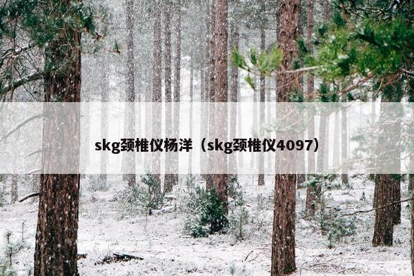 skg颈椎仪杨洋（skg颈椎仪4097）