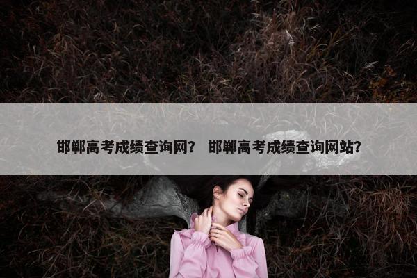 邯郸高考成绩查询网？ 邯郸高考成绩查询网站？
