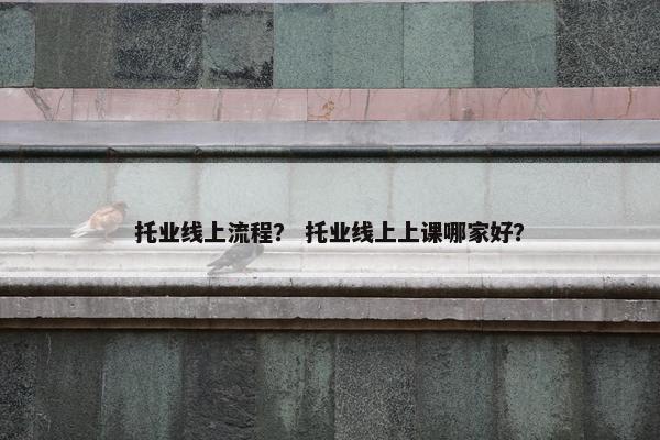 托业线上流程？ 托业线上上课哪家好？