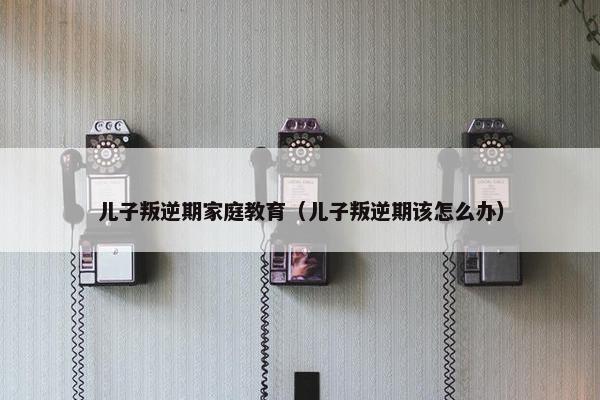 儿子叛逆期家庭教育（儿子叛逆期该怎么办）