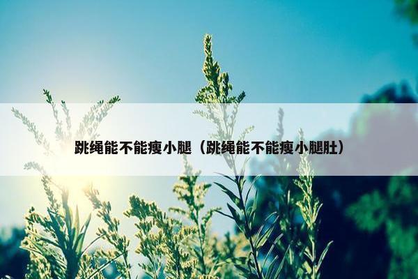 跳绳能不能瘦小腿（跳绳能不能瘦小腿肚）