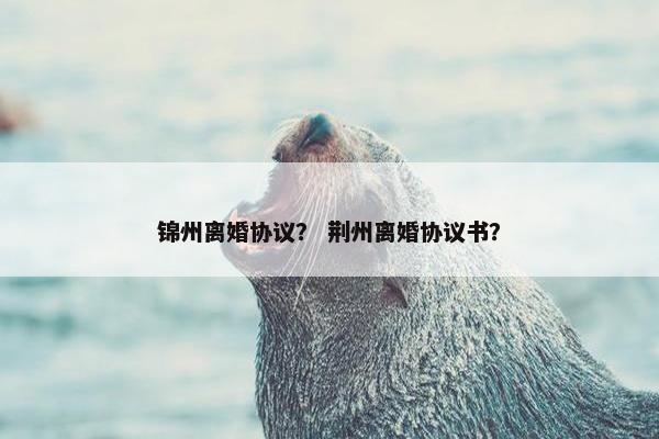 锦州离婚协议？ 荆州离婚协议书？