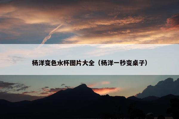 杨洋变色水杯图片大全（杨洋一秒变桌子）