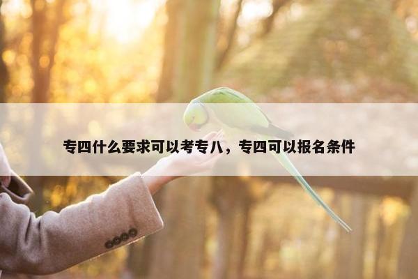 专四什么要求可以考专八，专四可以报名条件