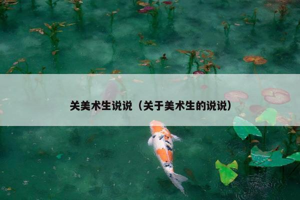 关美术生说说（关于美术生的说说）