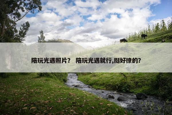 陪玩光遇照片？ 陪玩光遇就行,挺好撩的？
