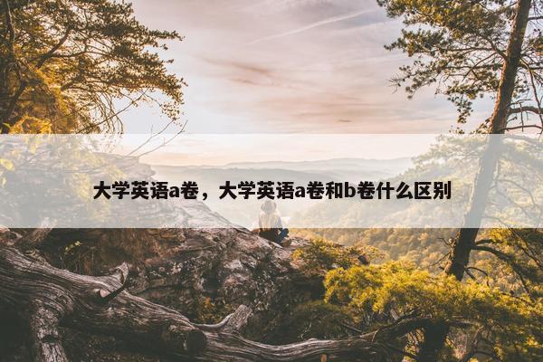 大学英语a卷，大学英语a卷和b卷什么区别