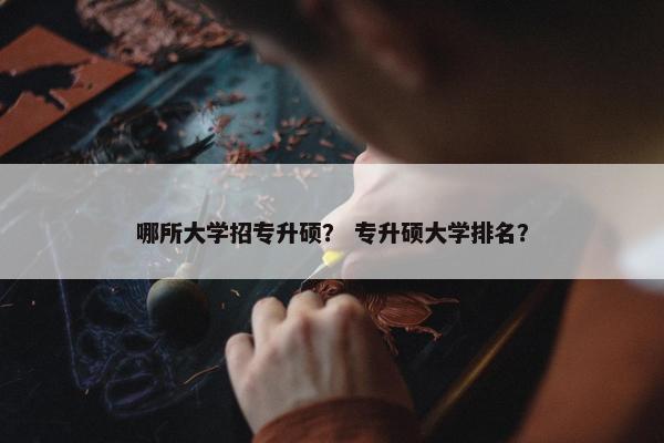 哪所大学招专升硕？ 专升硕大学排名？