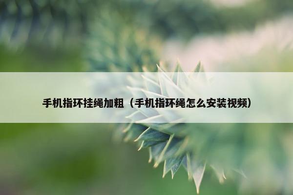 手机指环挂绳加粗（手机指环绳怎么安装视频）