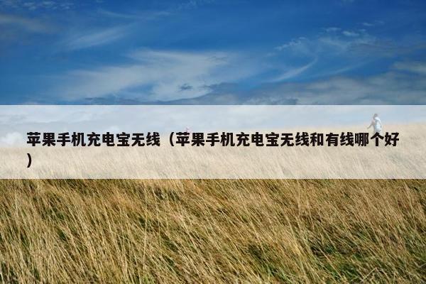 苹果手机充电宝无线（苹果手机充电宝无线和有线哪个好）