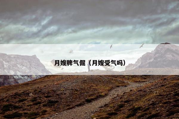 月嫂脾气倔（月嫂受气吗）
