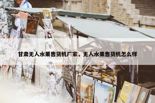甘肃无人水果售货机厂家，无人水果售货机怎么样