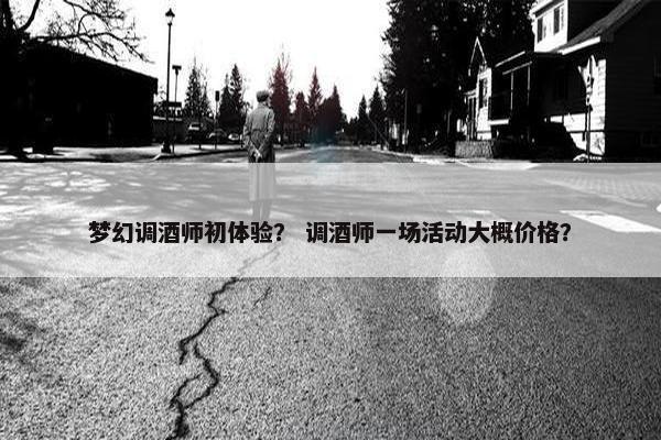 梦幻调酒师初体验？ 调酒师一场活动大概价格？