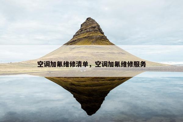 空调加氟维修清单，空调加氟维修服务