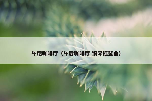 午后咖啡厅（午后咖啡厅 钢琴摇篮曲）