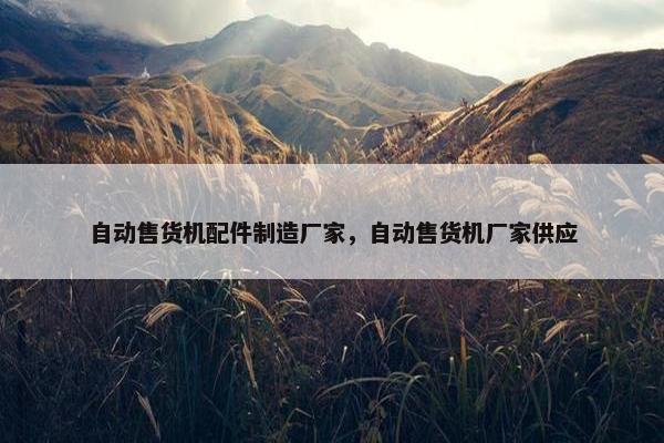 自动售货机配件制造厂家，自动售货机厂家供应