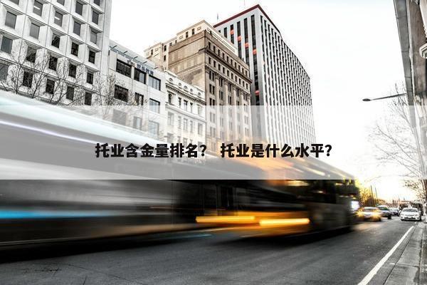 托业含金量排名？ 托业是什么水平？
