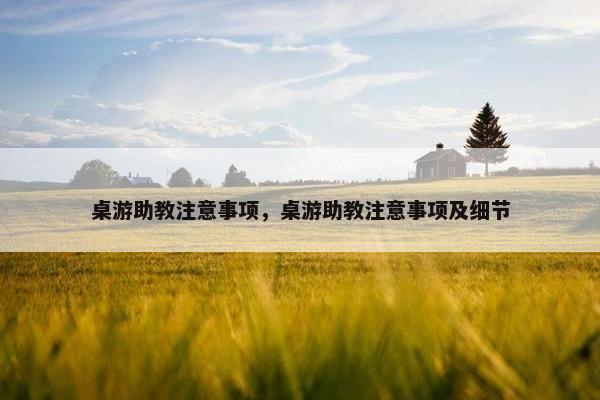 桌游助教注意事项，桌游助教注意事项及细节
