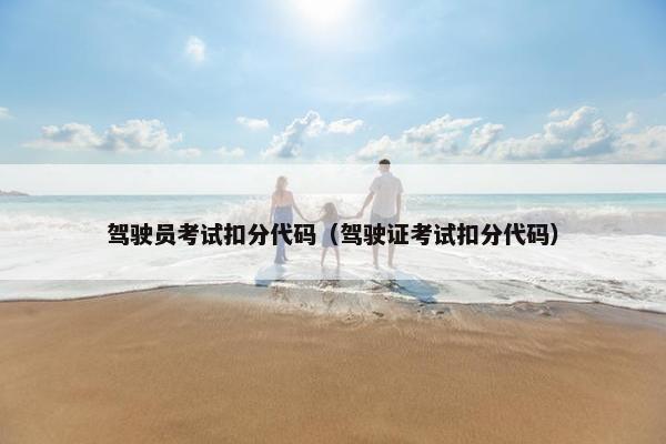 驾驶员考试扣分代码（驾驶证考试扣分代码）