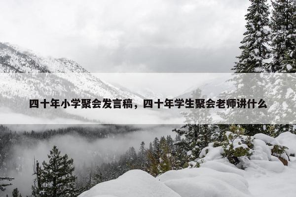 四十年小学聚会发言稿，四十年学生聚会老师讲什么