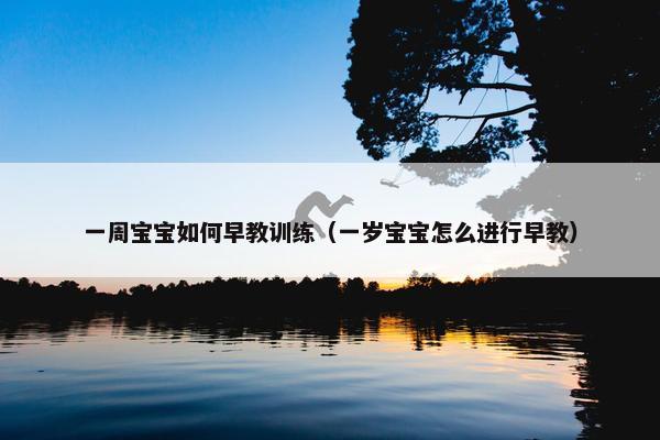一周宝宝如何早教训练（一岁宝宝怎么进行早教）