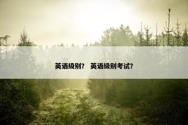 英语级别？ 英语级别考试？
