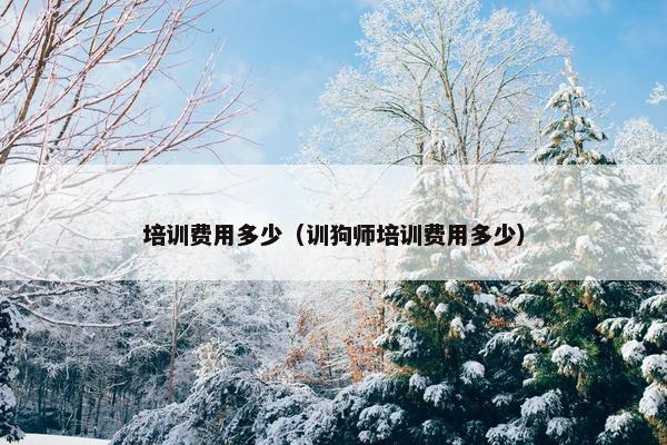 培训费用多少（训狗师培训费用多少）