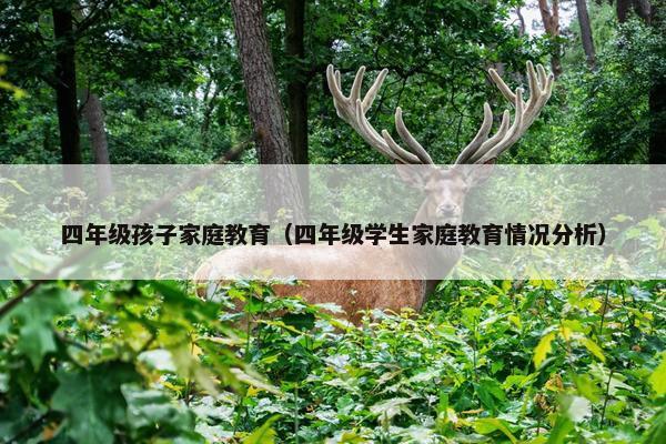 四年级孩子家庭教育（四年级学生家庭教育情况分析）