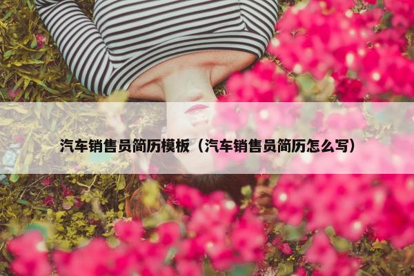 汽车销售员简历模板（汽车销售员简历怎么写）