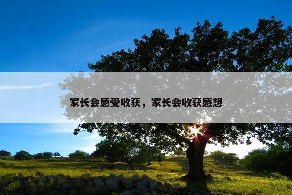 家长会感受收获，家长会收获感想
